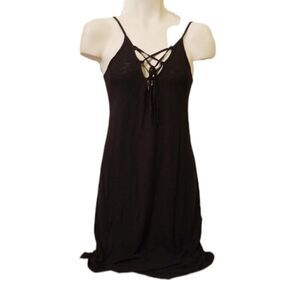 Michelle By Commune Black Lacy Front‎ Dress sz S